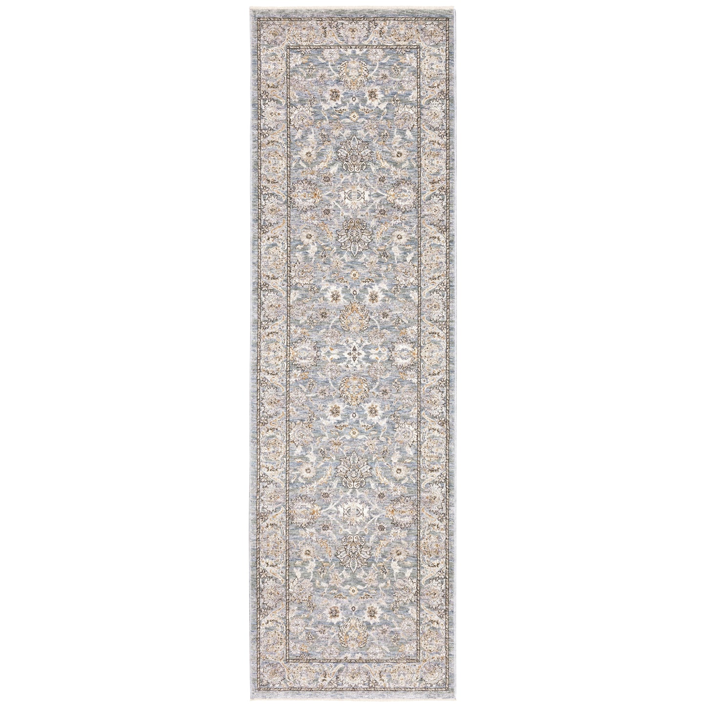 Maharaja Blue Ivory Traditional Oriental Indoor Rug