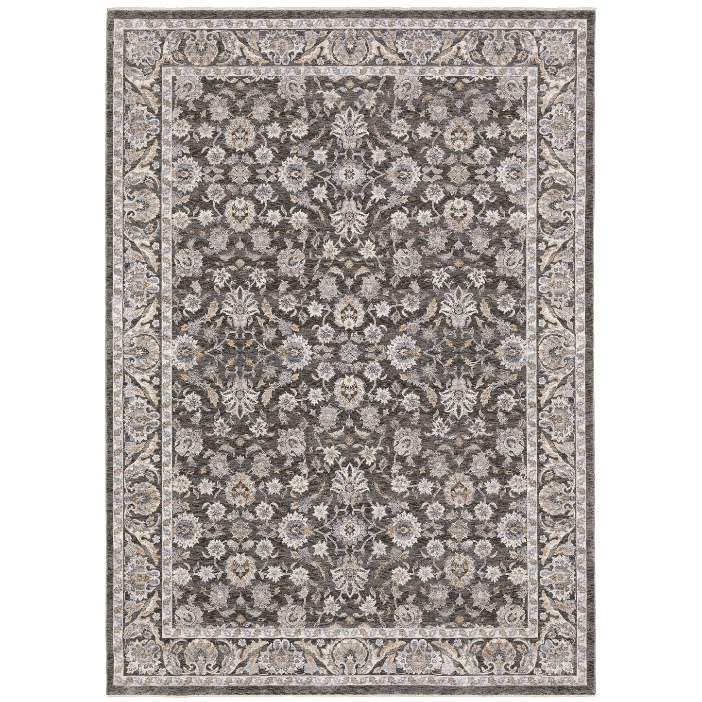 Maharaja Grey Ivory Traditional Oriental Indoor Rug