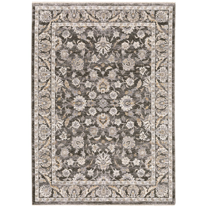 Maharaja Grey Ivory Traditional Oriental Indoor Rug