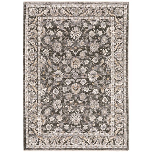 Maharaja Grey Ivory Traditional Oriental Indoor Rug