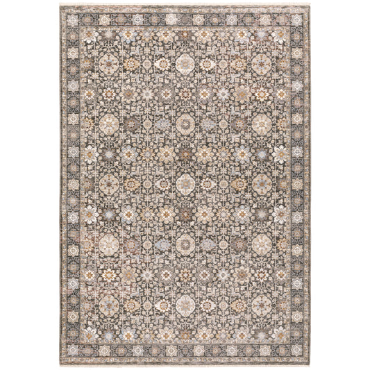 Maharaja Grey Ivory Traditional Oriental Indoor Rug