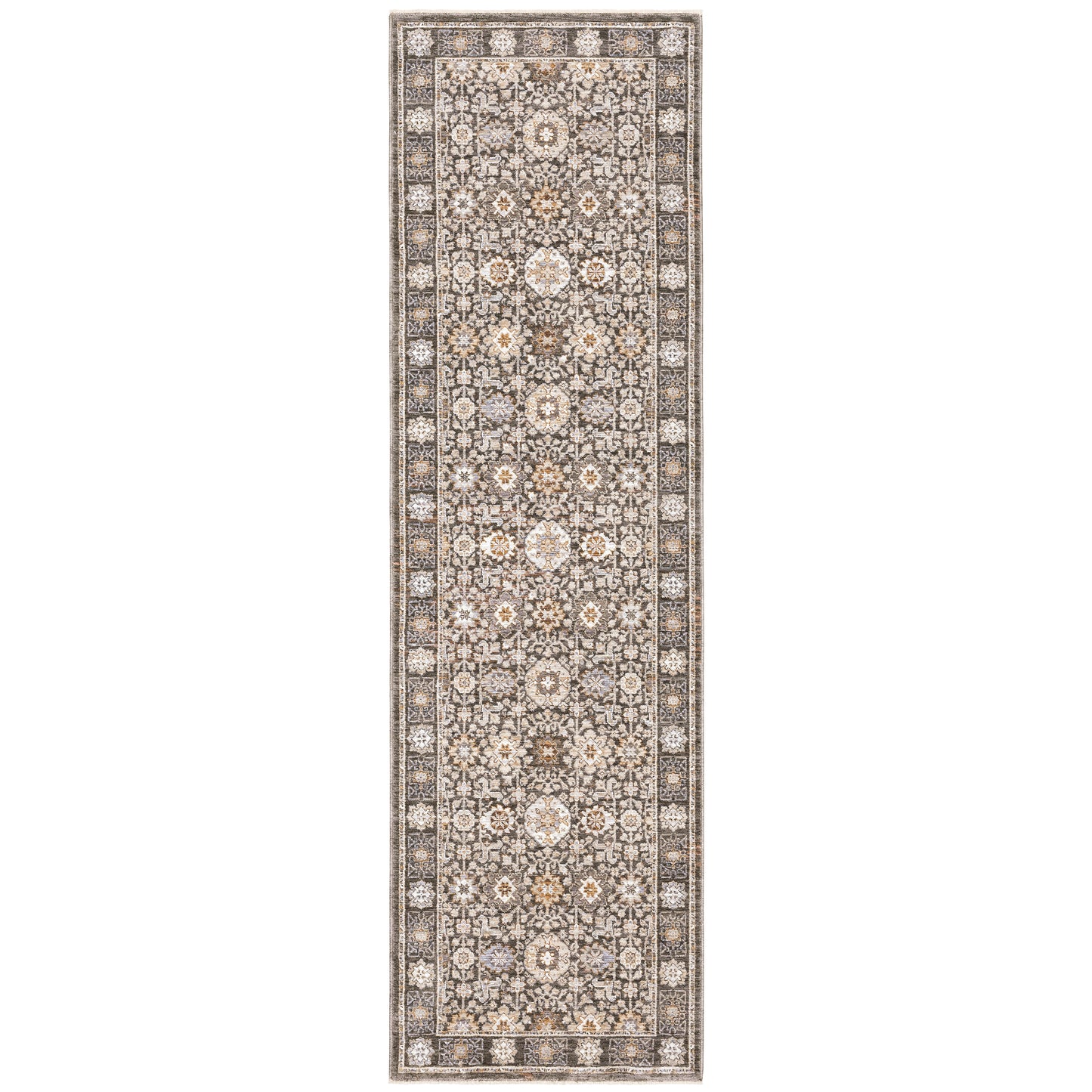 Maharaja Grey Ivory Traditional Oriental Indoor Rug