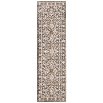 Maharaja Grey Ivory Traditional Oriental Indoor Rug