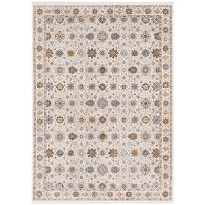 Maharaja Ivory Gold Traditional Oriental Indoor Rug