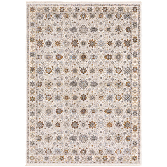 Maharaja Ivory Gold Traditional Oriental Indoor Rug