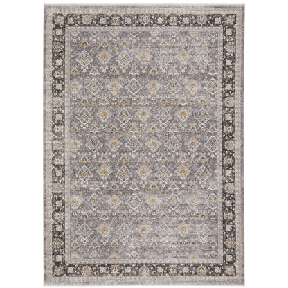 Maharaja Grey Blue Traditional Oriental Indoor Rug