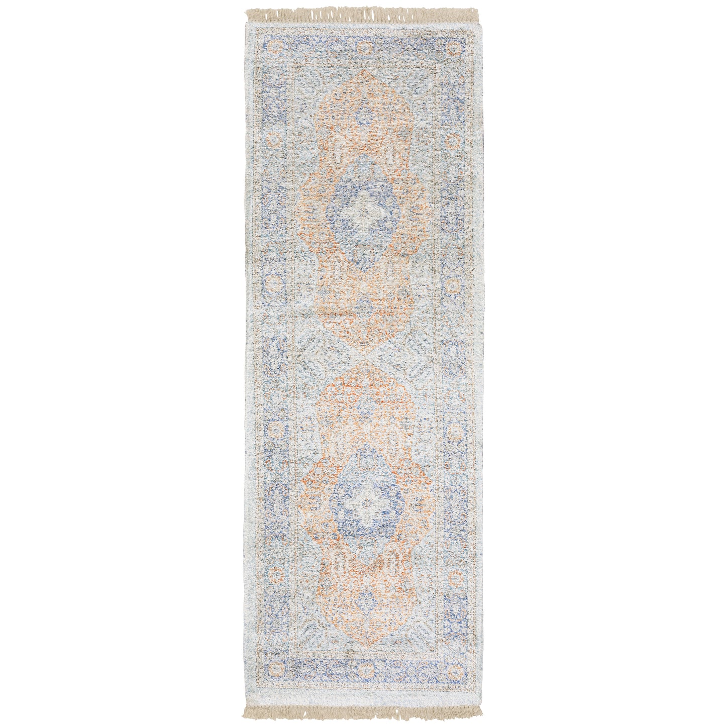 Malabar Blue Red Traditional Oriental Indoor Rug