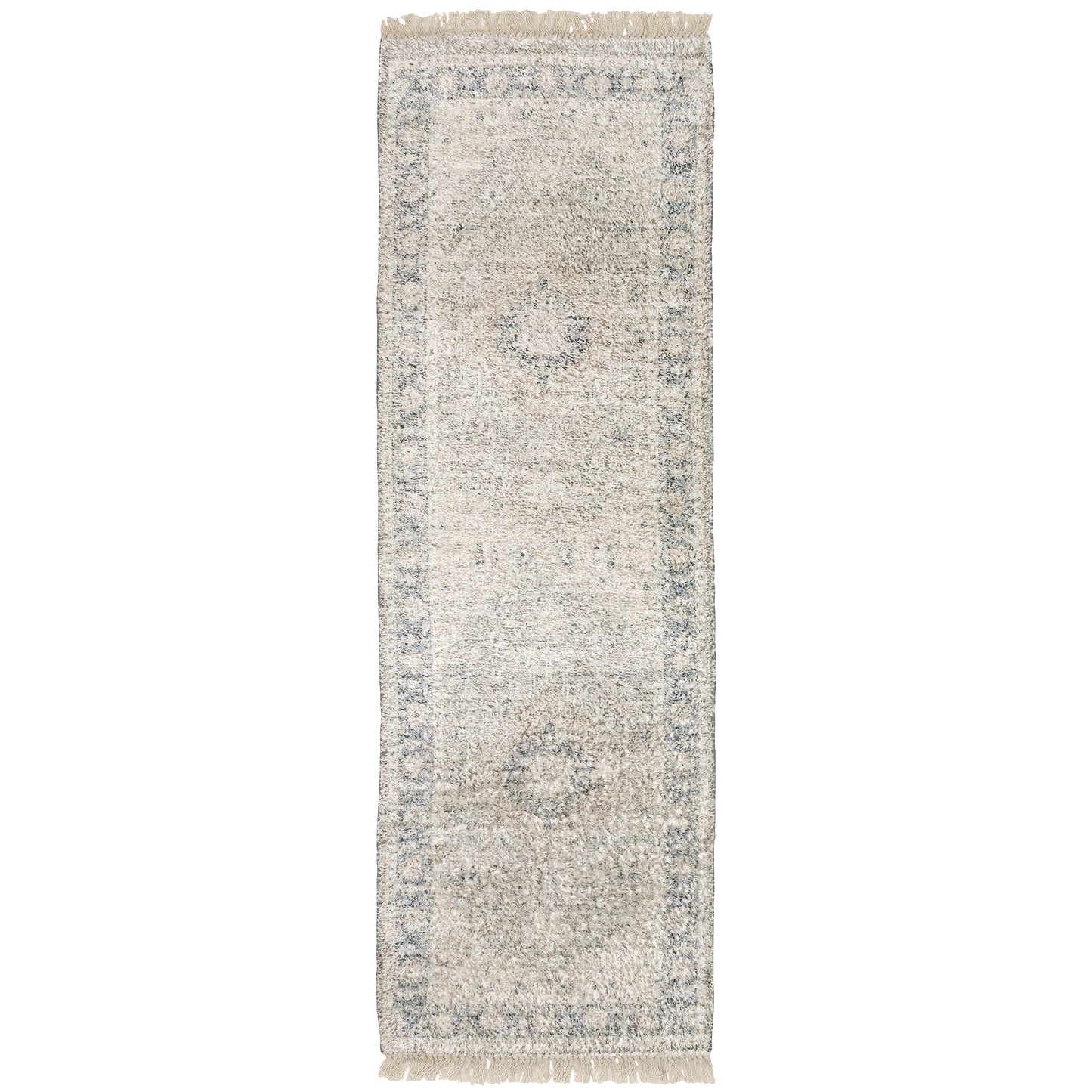 Malabar Beige Grey Traditional Oriental Indoor Rug