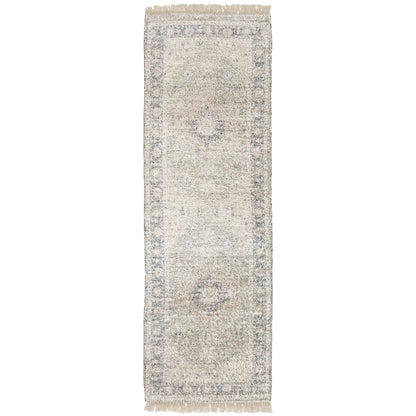 Malabar Beige Grey Traditional Oriental Indoor Rug