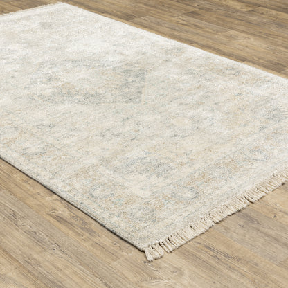 Malabar Beige Grey Traditional Oriental Indoor Rug