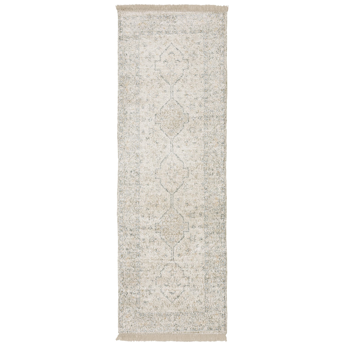 Malabar Beige Charcoal Traditional Oriental Indoor Rug