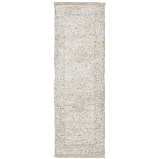 Malabar Beige Charcoal Traditional Oriental Indoor Rug