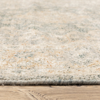 Malabar Grey Beige Traditional Oriental Indoor Rug