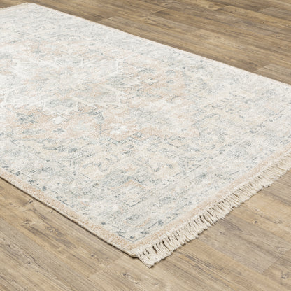 Malabar Beige Grey Traditional Oriental Indoor Rug