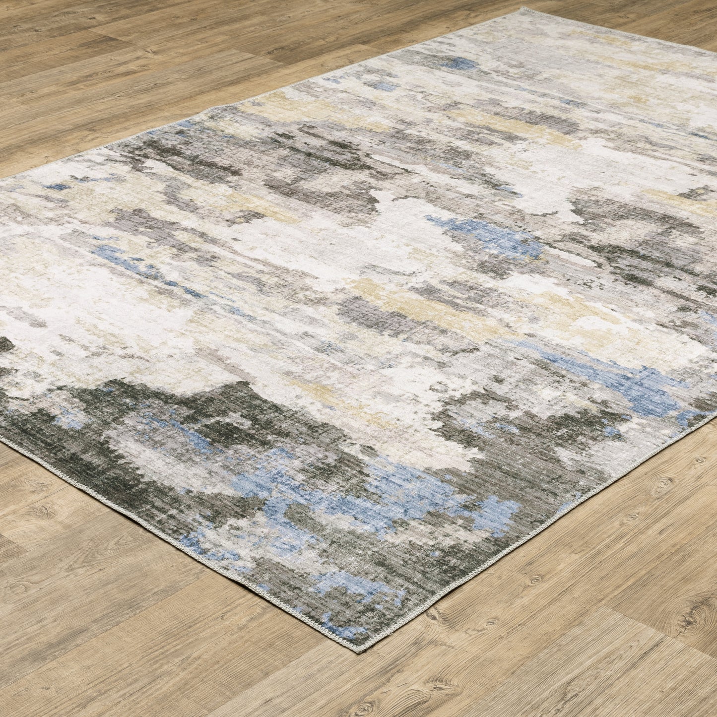 Malibu Grey Blue Modern & Contemporary Abstract Indoor Rug