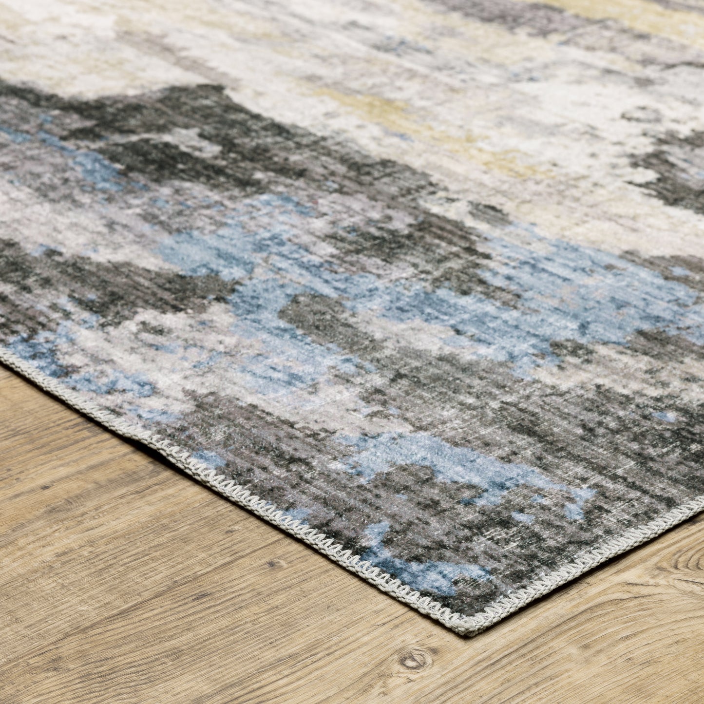 Malibu Grey Blue Modern & Contemporary Abstract Indoor Rug