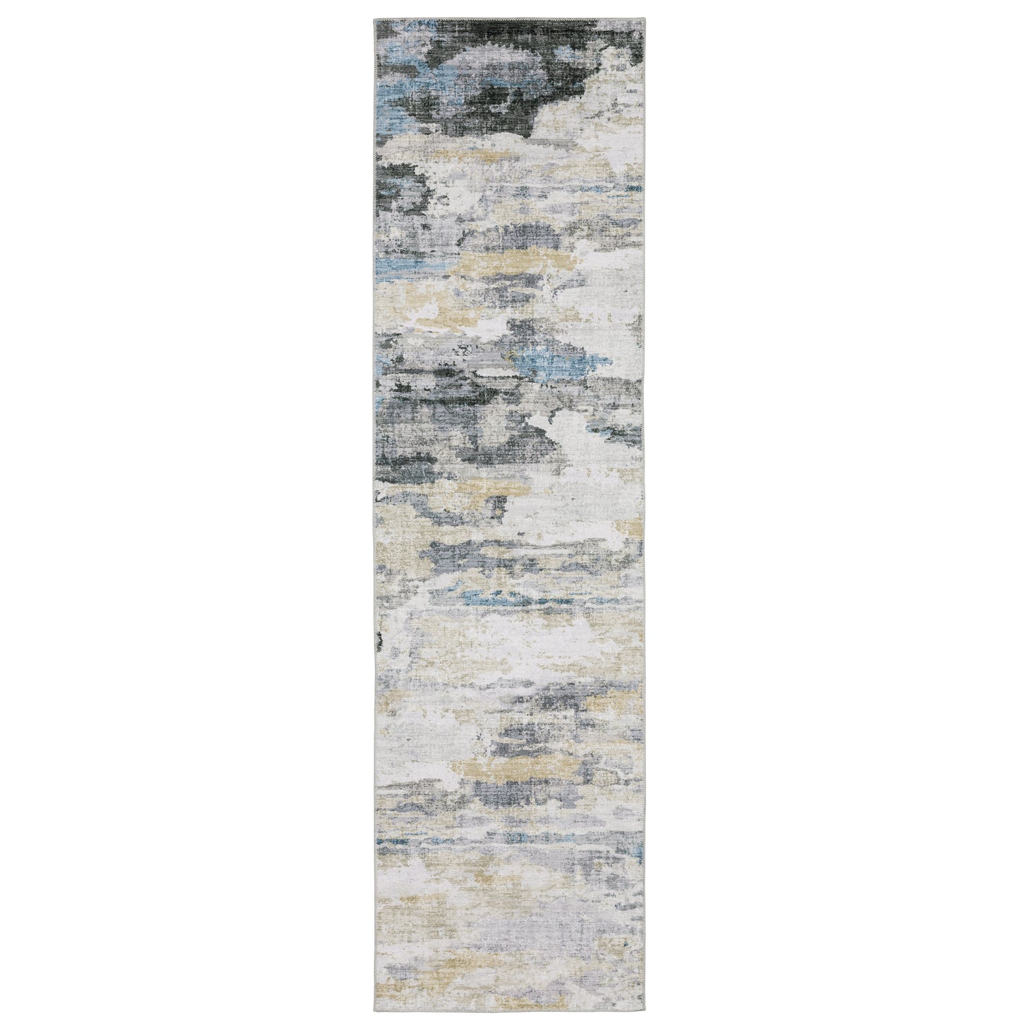 Malibu Grey Blue Modern & Contemporary Abstract Indoor Rug