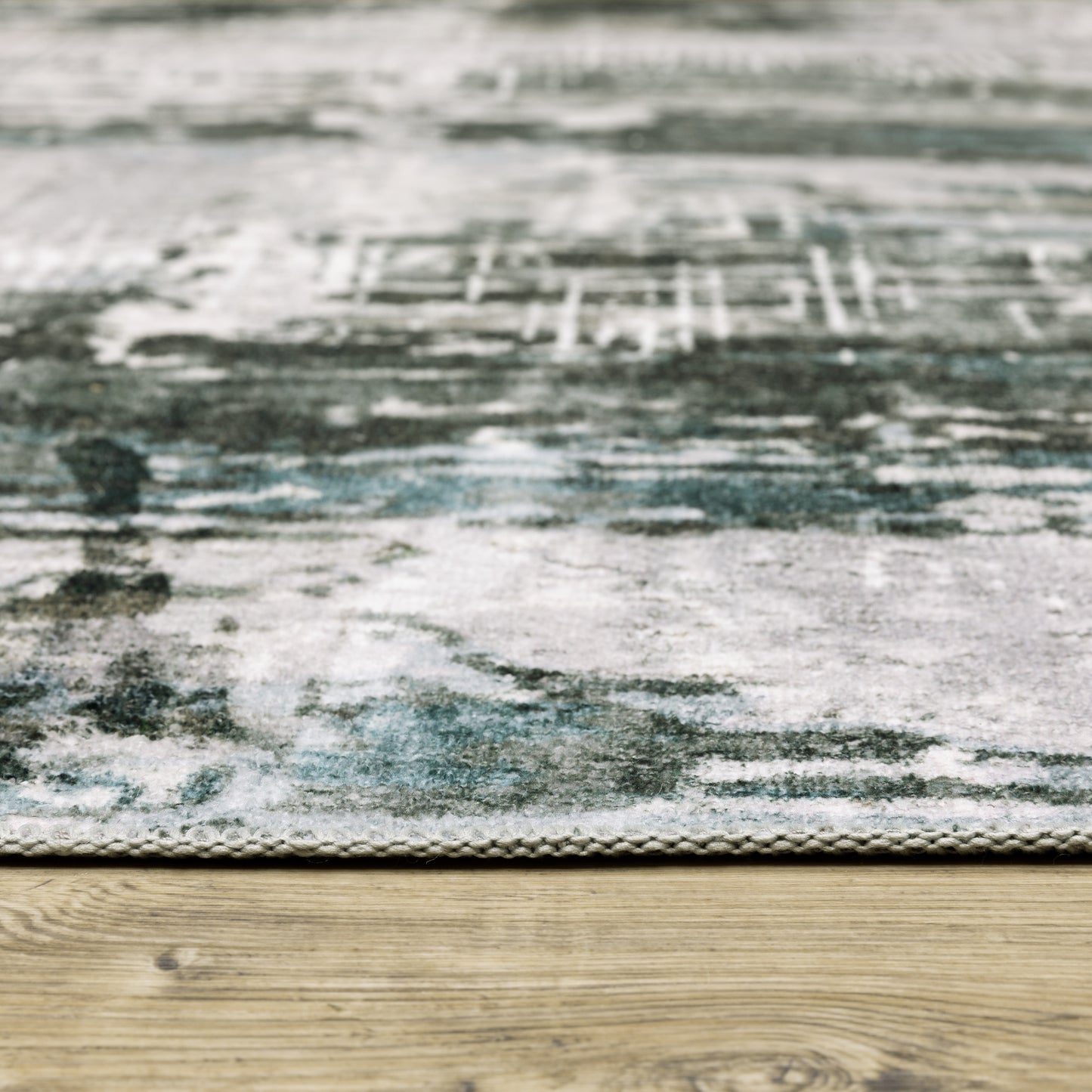 Malibu Grey Teal Modern & Contemporary Abstract Indoor Rug