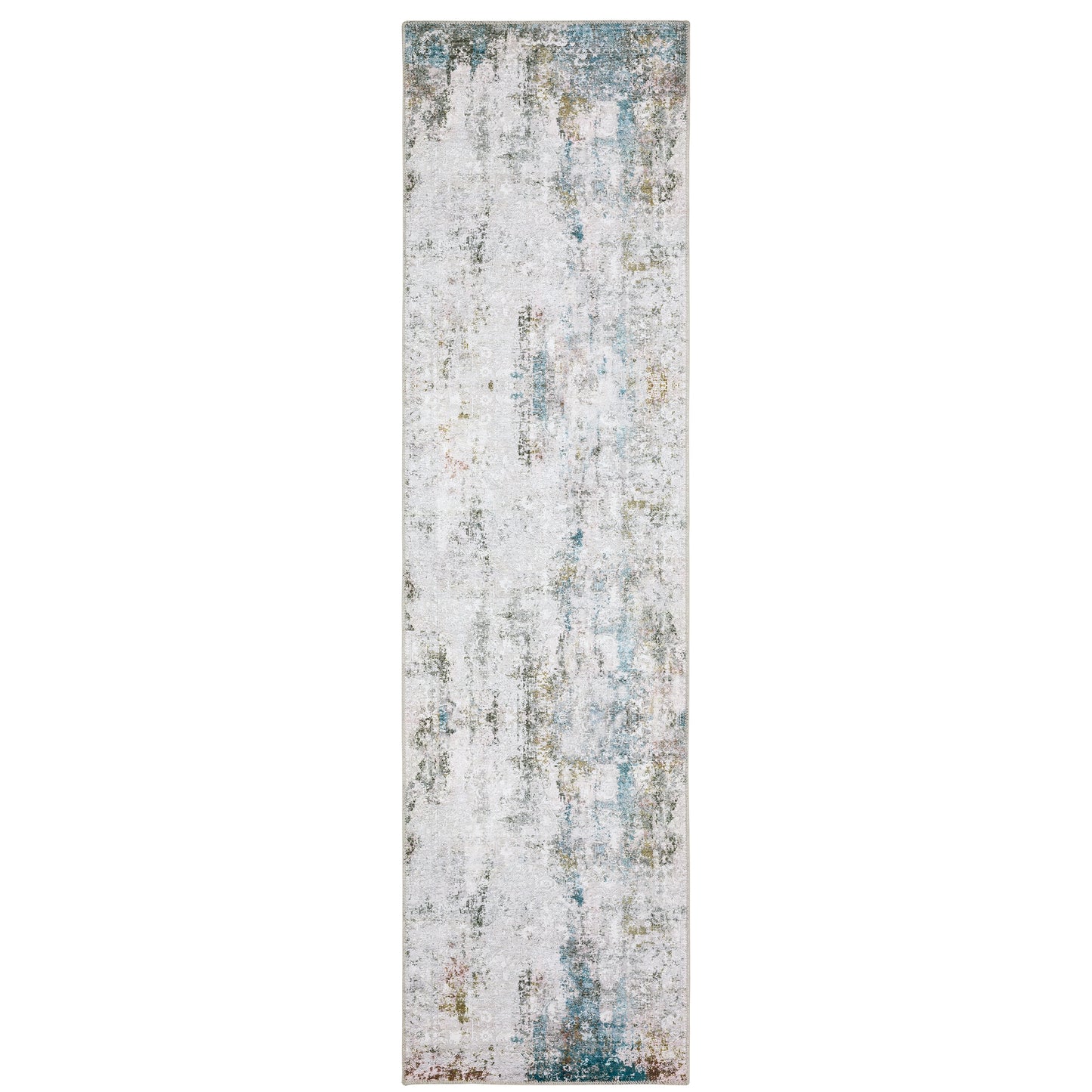 Malibu Ivory Blue Modern & Contemporary Abstract Indoor Rug