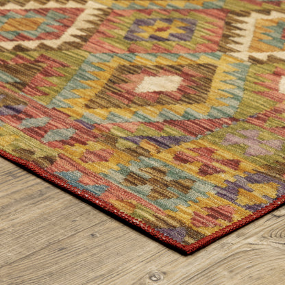 Malibu Gold Multi Southwestern Western Indoor Rug