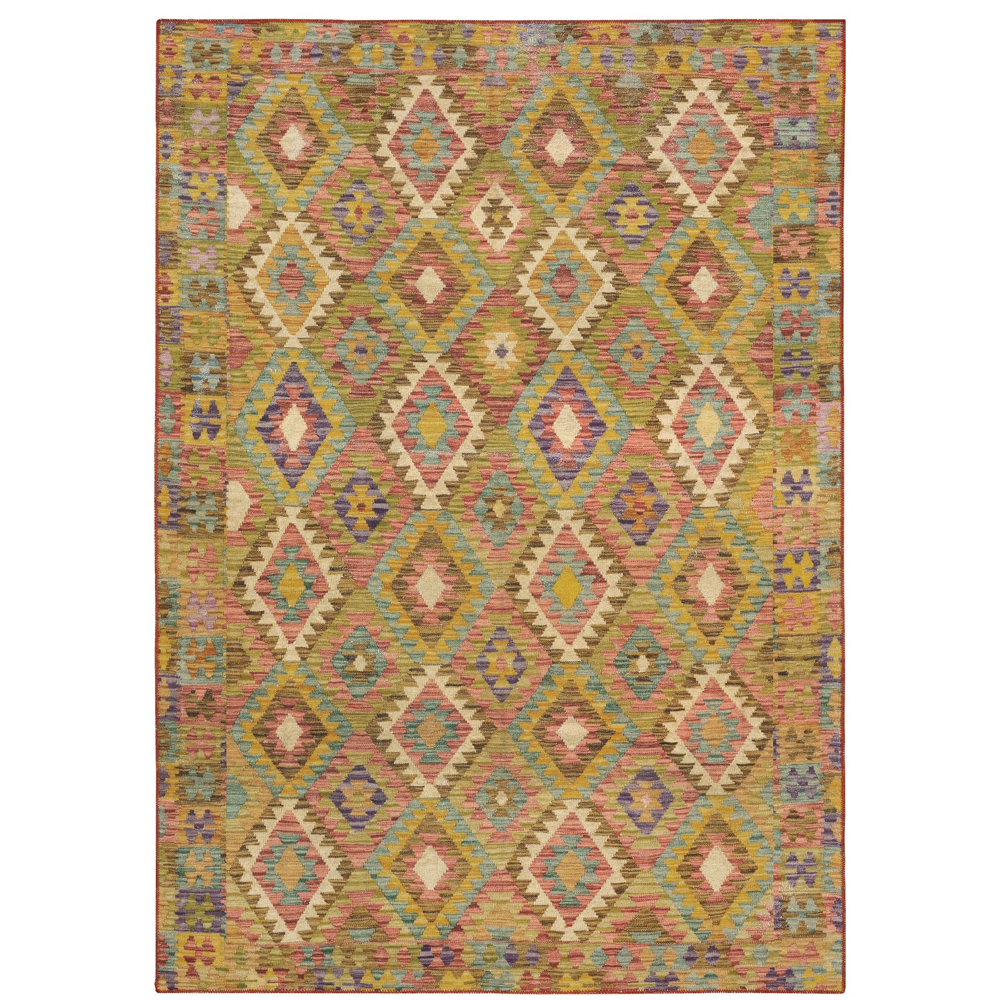 Malibu Gold Multi Southwestern Western Indoor Rug