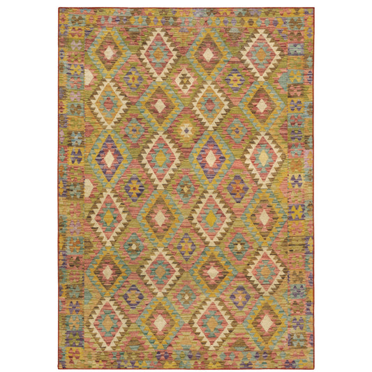 Malibu Gold Multi Southwestern Western Indoor Rug