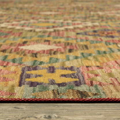 Malibu Gold Multi Southwestern Western Indoor Rug