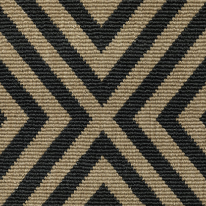 Marina Black Tan Casual Geometric Indoor/Outdoor Rug