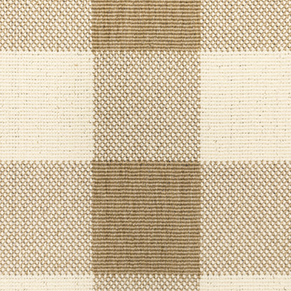 Marina Tan Ivory Farmhouse Geometric Indoor/Outdoor Rug