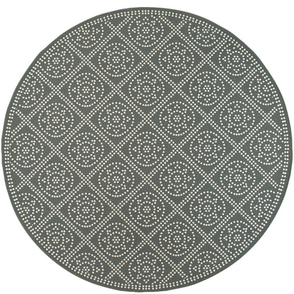 Marina Grey Ivory Scandinavian Geometric Indoor/Outdoor Rug