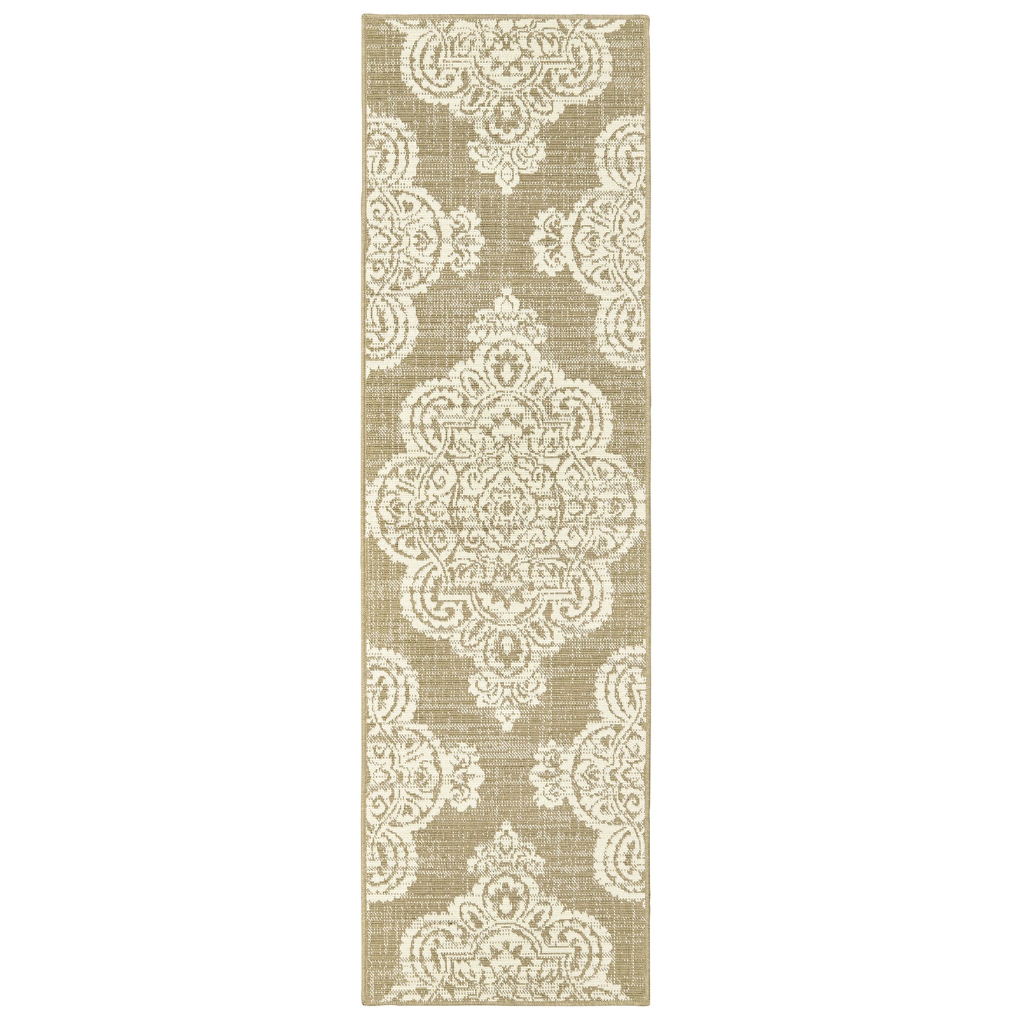 Marina Tan Ivory Bohemian Oriental Indoor/Outdoor Rug