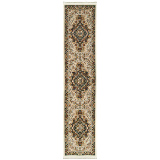 Masterpiece Ivory Multi Traditional Oriental Indoor Rug