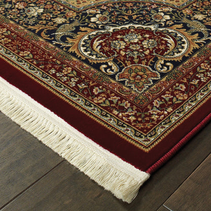 Masterpiece Red Multi Traditional Oriental Indoor Rug