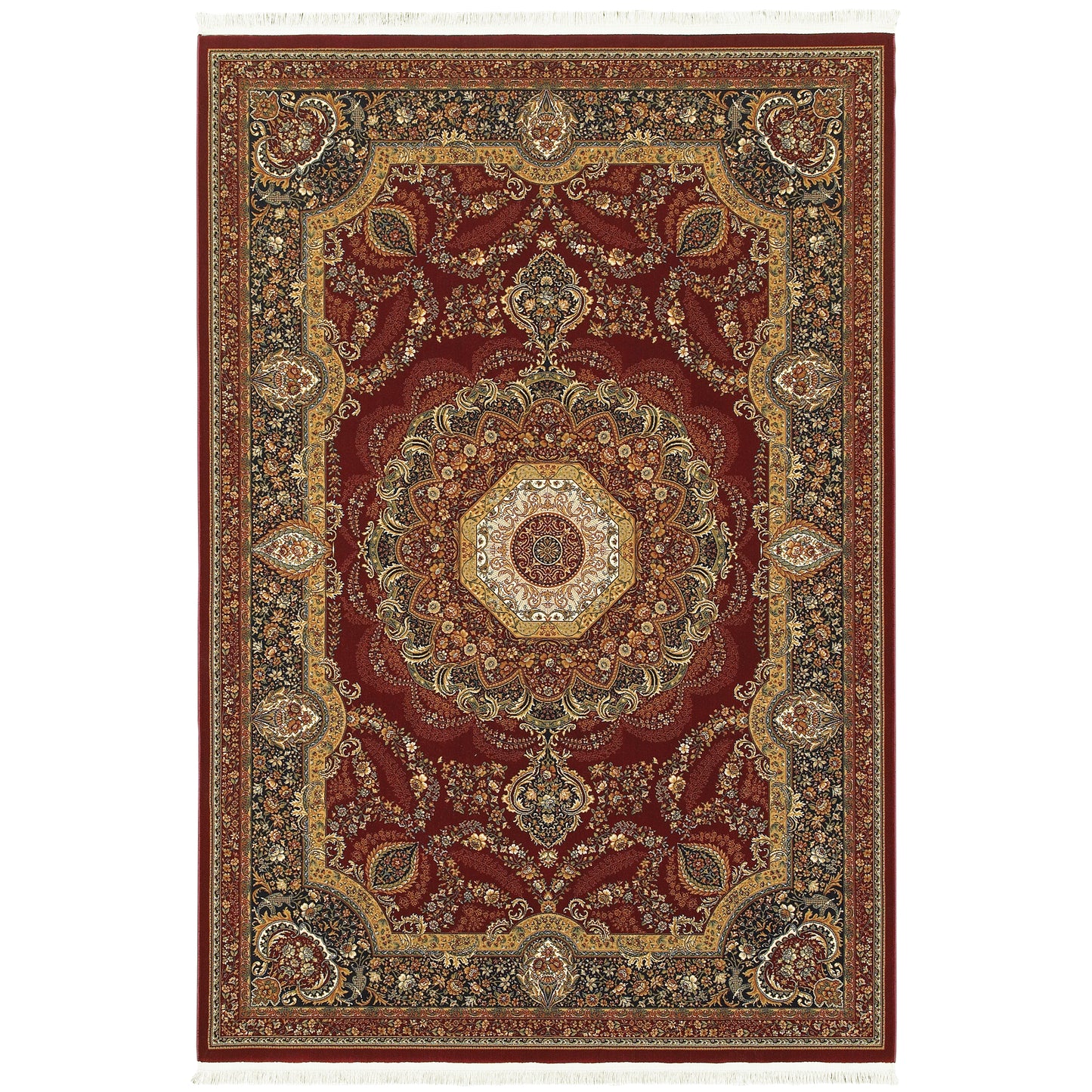 Masterpiece Red Multi Traditional Oriental Indoor Rug