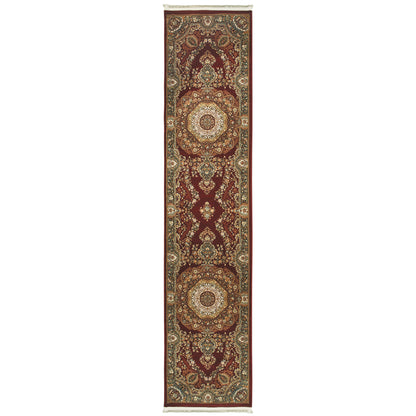 Masterpiece Red Multi Traditional Oriental Indoor Rug