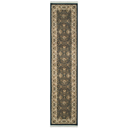 Masterpiece Navy Ivory Traditional Oriental Indoor Rug