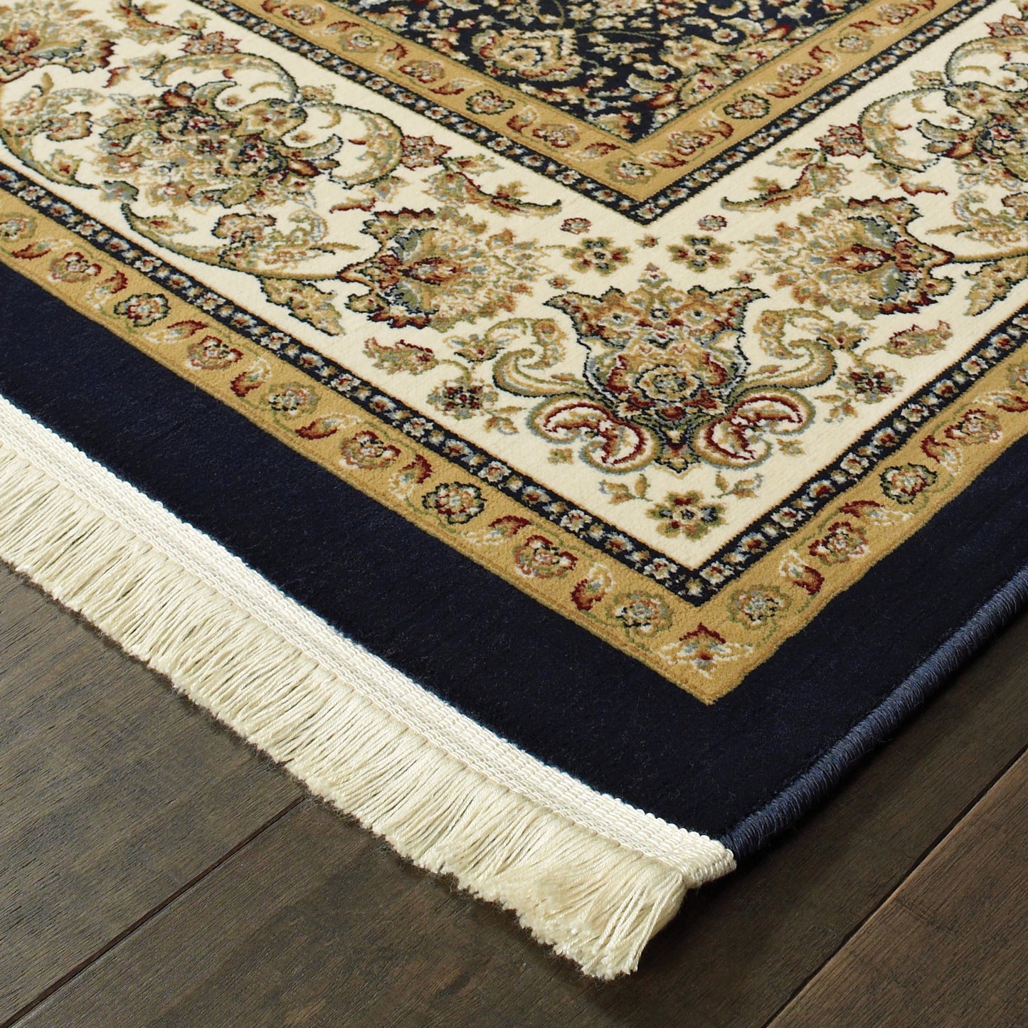 Masterpiece Navy Multi Traditional Oriental Indoor Rug