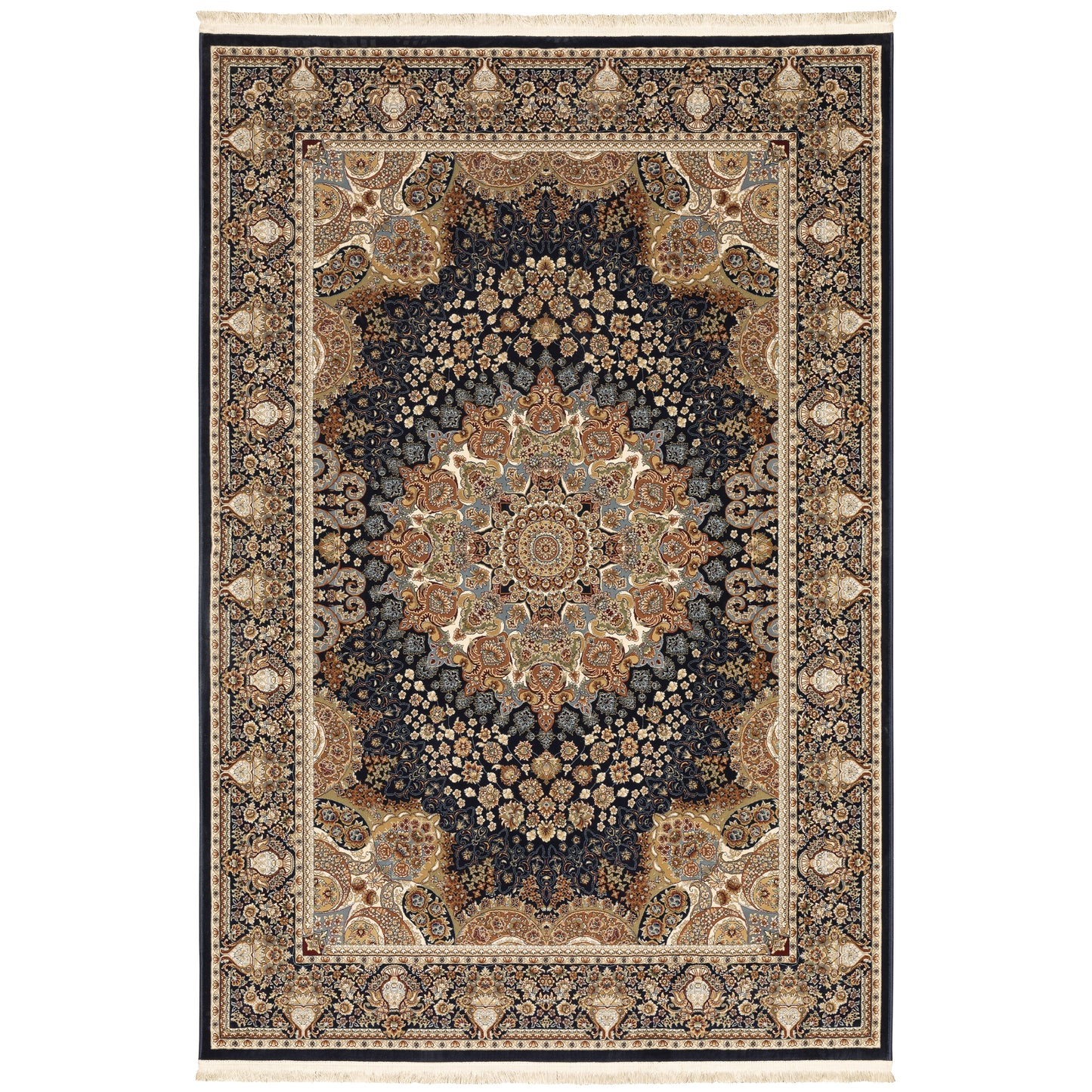 Masterpiece Navy Multi Traditional Oriental Indoor Rug