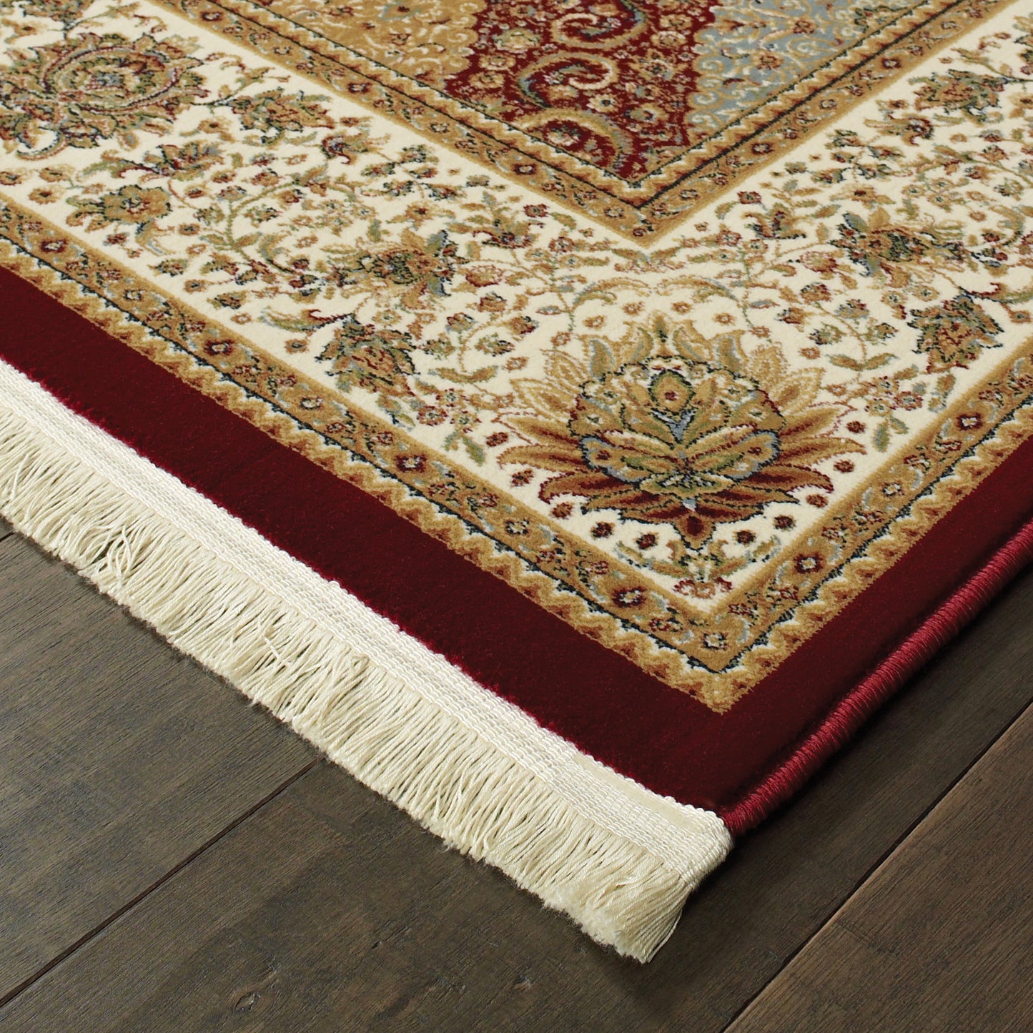 Masterpiece Red Multi Traditional Oriental Indoor Rug