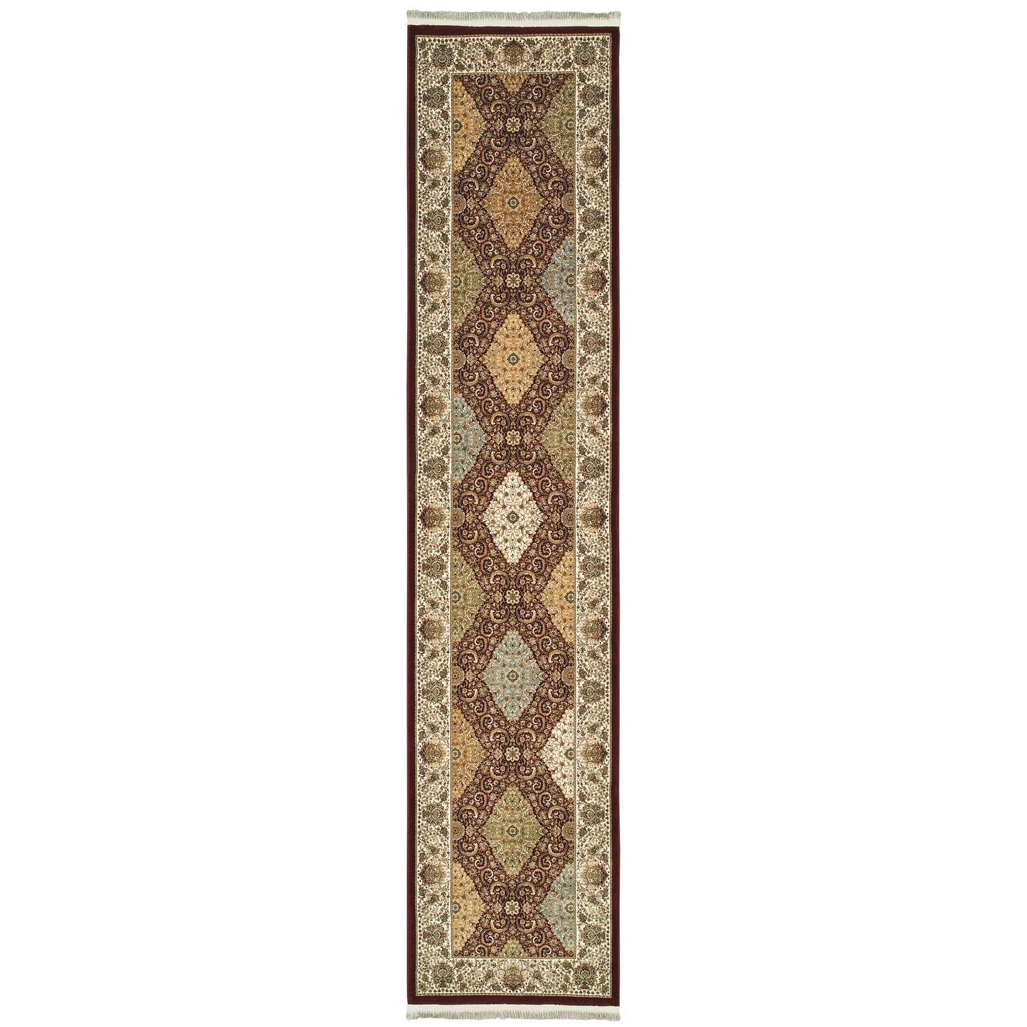 Masterpiece Red Multi Traditional Oriental Indoor Rug