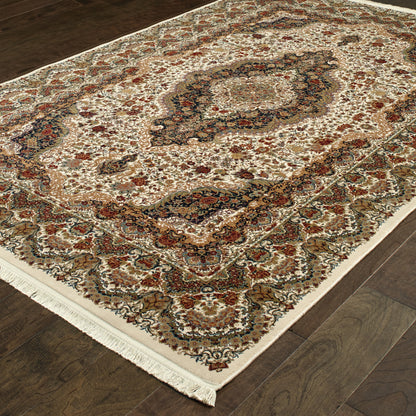 Masterpiece Ivory Multi Traditional Oriental Indoor Rug