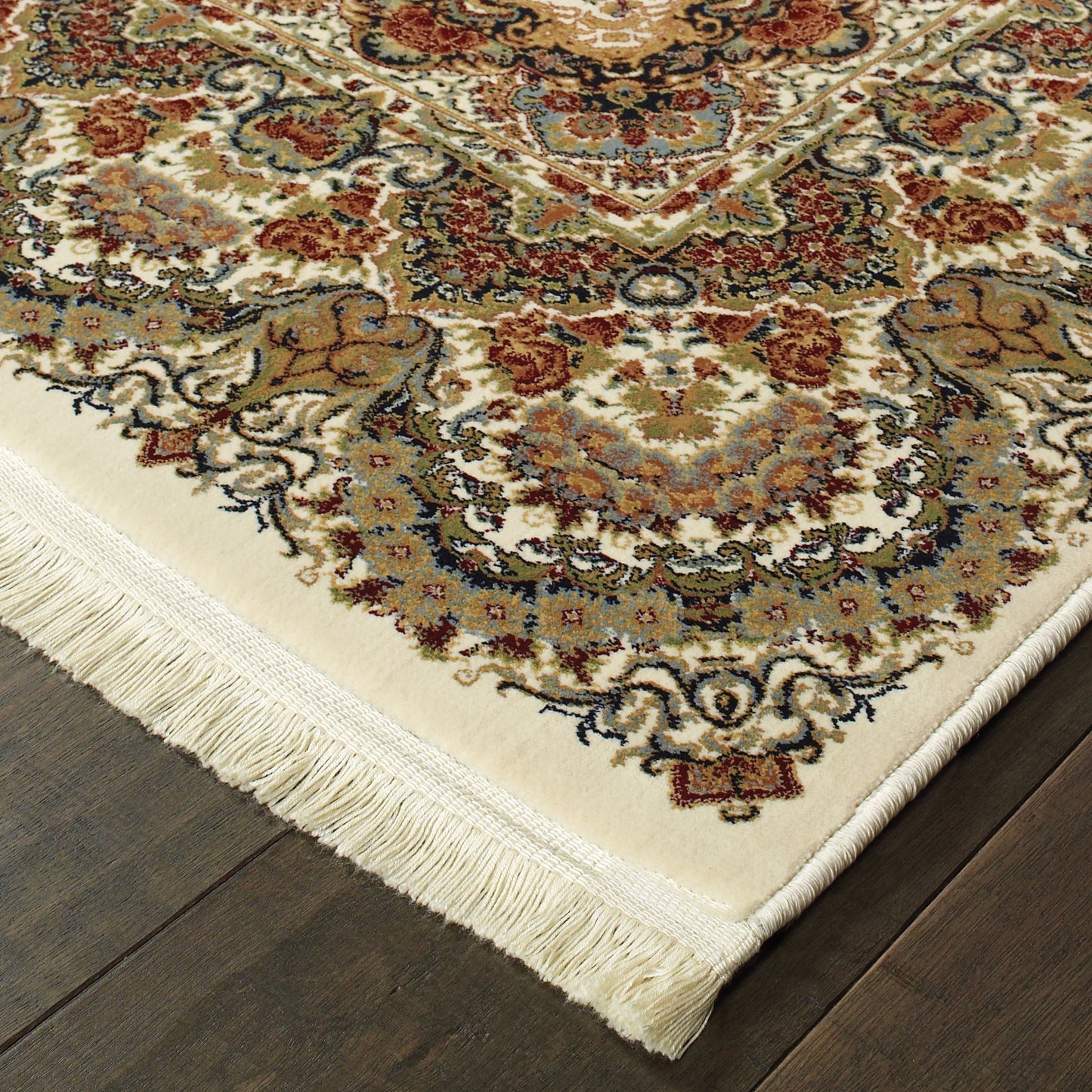 Masterpiece Ivory Multi Traditional Oriental Indoor Rug