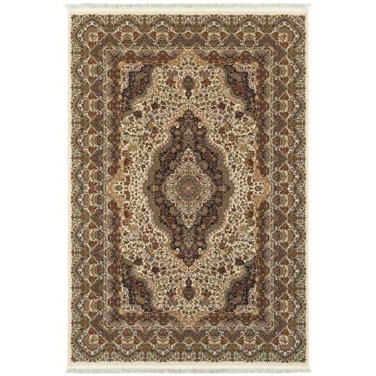 Masterpiece Ivory Multi Traditional Oriental Indoor Rug