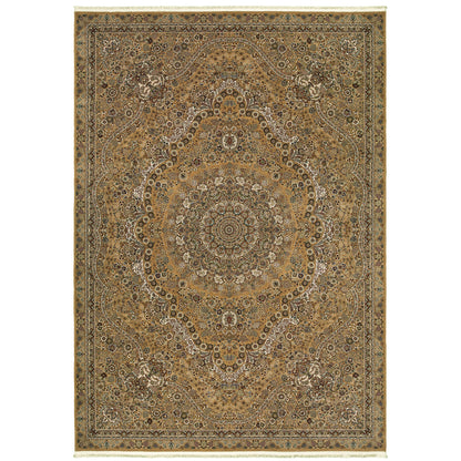 Masterpiece Gold Ivory Traditional Oriental Indoor Rug