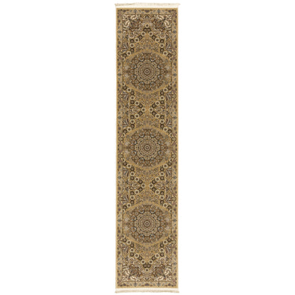 Masterpiece Gold Ivory Traditional Oriental Indoor Rug