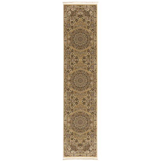 Masterpiece Gold Ivory Traditional Oriental Indoor Rug