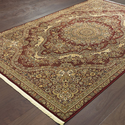 Masterpiece Red Gold Traditional Oriental Indoor Rug