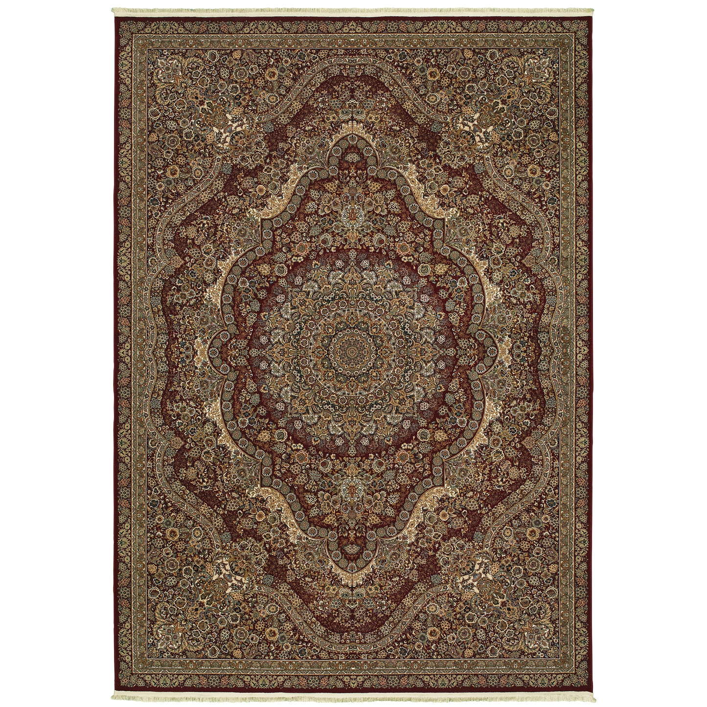 Masterpiece Red Gold Traditional Oriental Indoor Rug