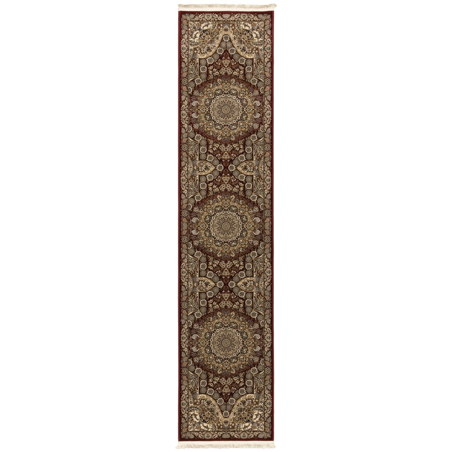 Masterpiece Red Gold Traditional Oriental Indoor Rug