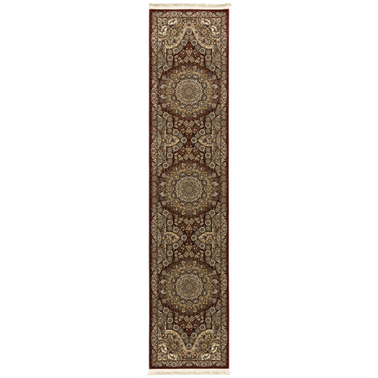 Masterpiece Red Gold Traditional Oriental Indoor Rug